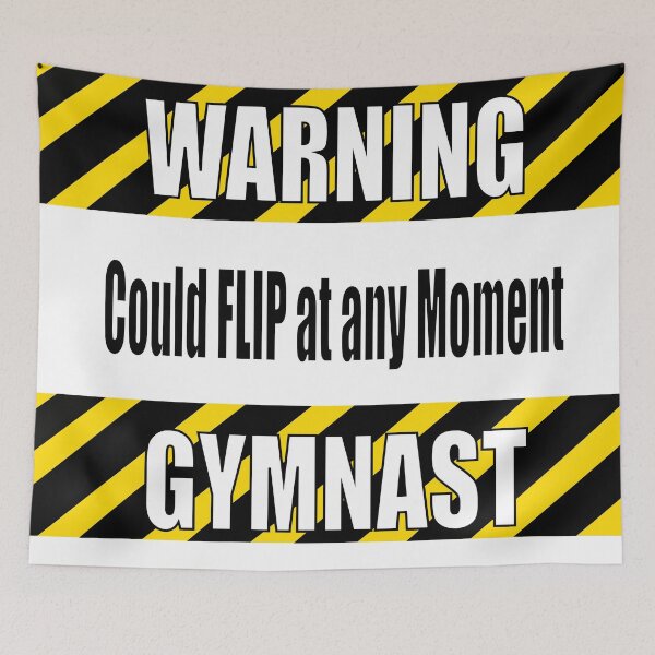 Item preview, Warning Gymnast designed and sold by Flexiblepeople.