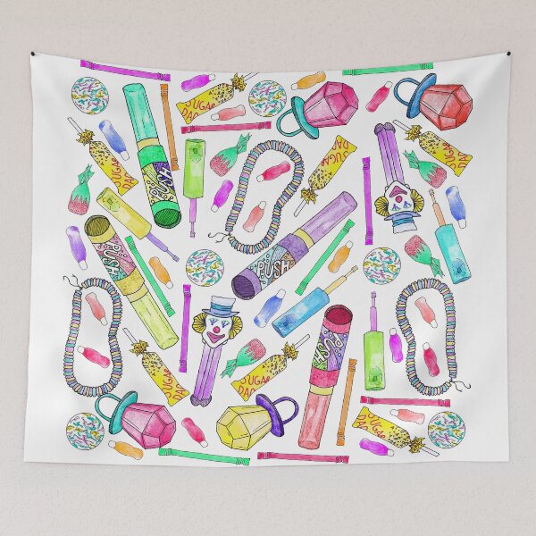 Item preview, Neon 80's 90's Retro Funny Candy Pattern designed and sold by Blkstrawberry.