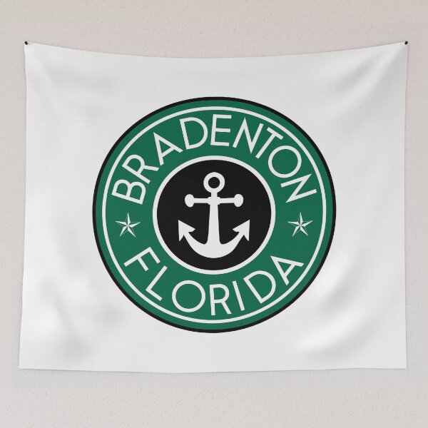 Item preview, BRADENTON FLORIDA ROUND NAUTICAL STAR ANCHOR designed and sold by DESTINATIONS DECAL.