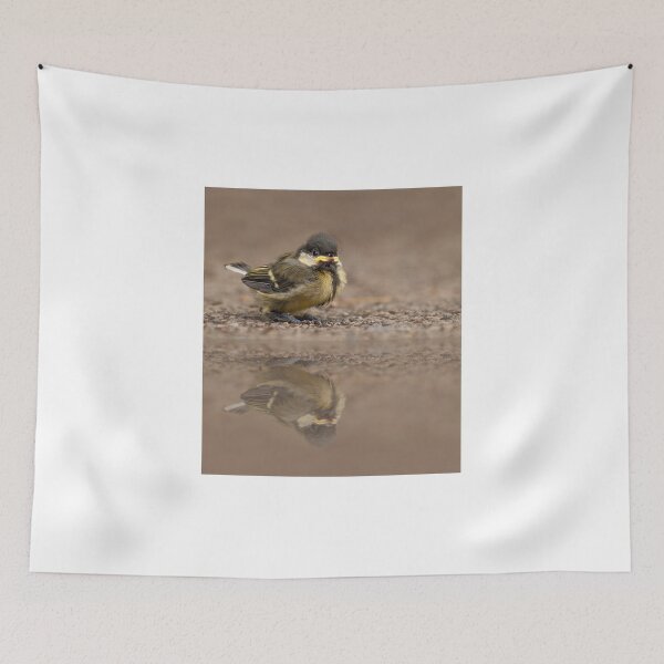 Item preview, Great Tit Chick Reflection designed and sold by jaks.