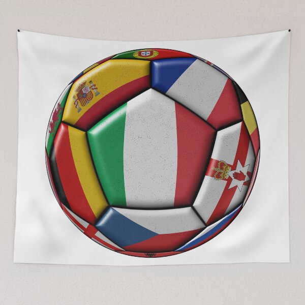 Item preview, Soccer ball with flags - flag of Italy in the center designed and sold by siloto.
