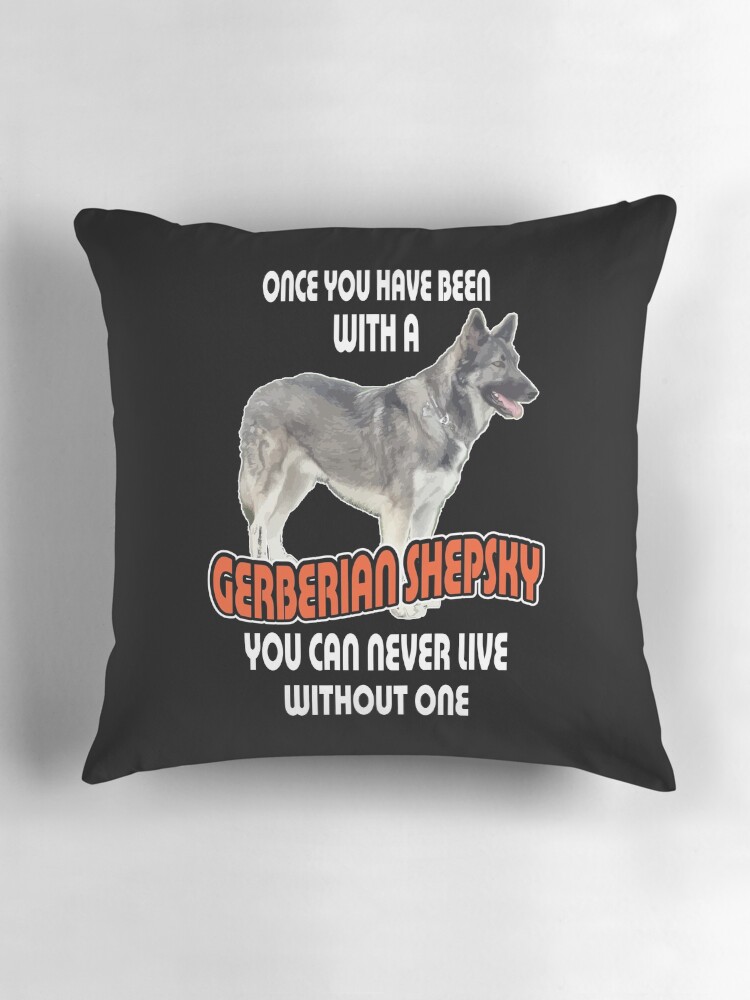 Gerberian Shepsky German Shepherd Siberian Husky Dog T Shirt Pillow for Sale by DSWShirts Redbubble