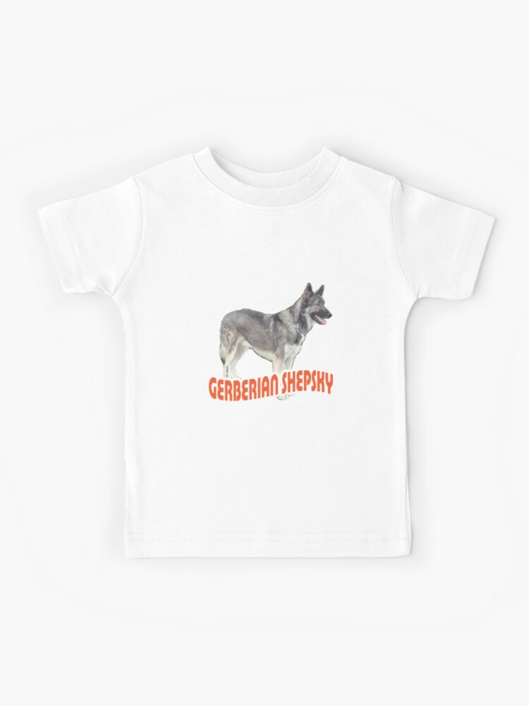 Gerberian Shepsky Deutscher Schaferhund Siberian Husky Dog T Shirt Kinder T Shirt Von Dswshirts Redbubble