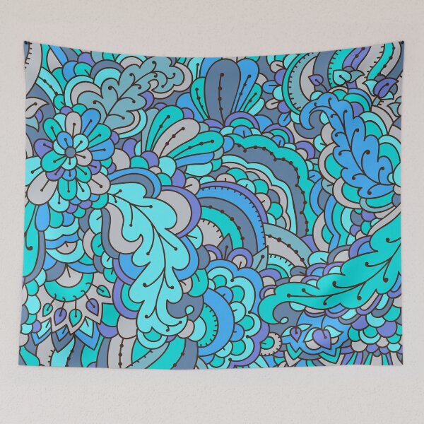 Item preview, - Azure plants mozaic - designed and sold by Losenko  Mila.