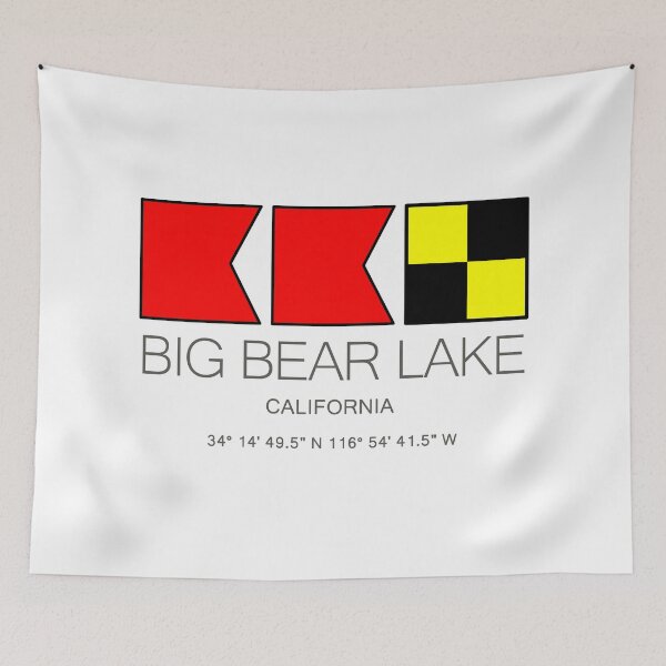 Item preview, BIG BEAR LAKE CALIFORNIA NAUTICAL FLAG BOATING BOAT CABIN  designed and sold by DESTINATIONS DECAL.
