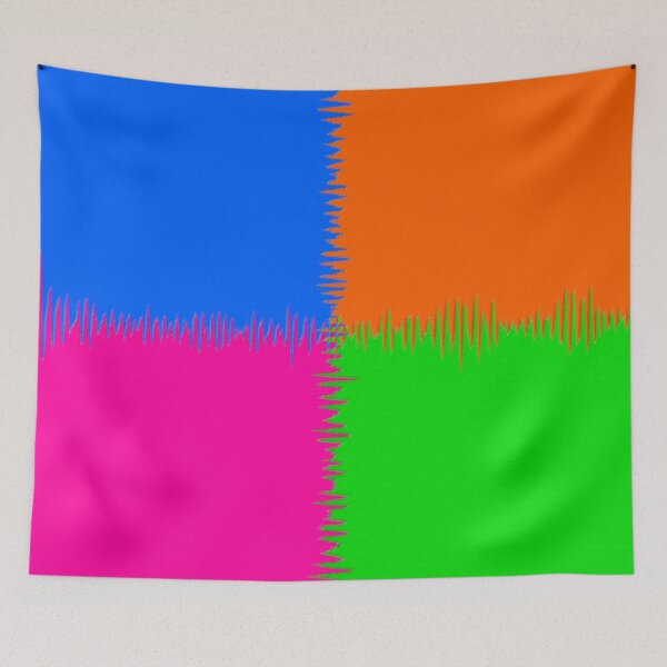 Item preview, QUARTERS (Orange, Fuchsia, Blue & Green)-(9000 x 9000 px) designed and sold by coloraddicted.