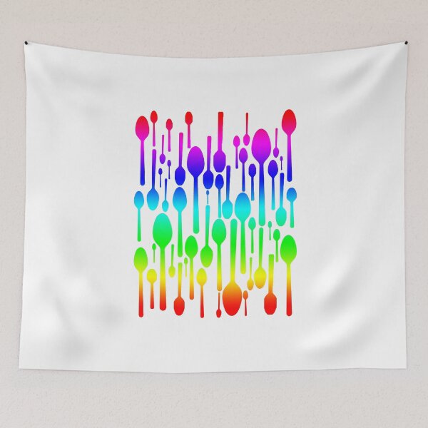 Item preview, Rainbow Spoons All Over designed and sold by Spoonspirations.