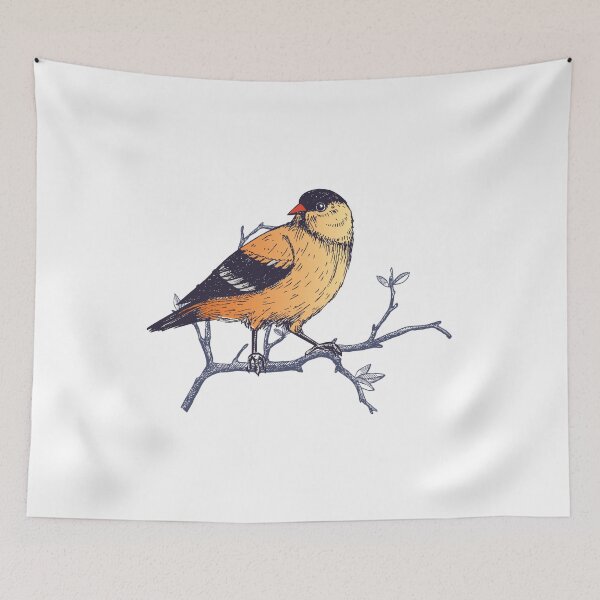 Item preview, Yellow Botanical Bird  designed and sold by Chiccountry.