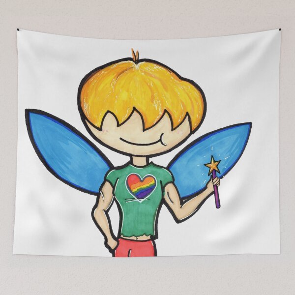 Item preview, Pride Fairy (Male) - LGBT Pride Illustration designed and sold by TorchAndBrush.