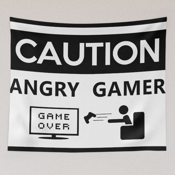 Item preview, Game Over Caution Angry Gamer designed and sold by OpenLight.