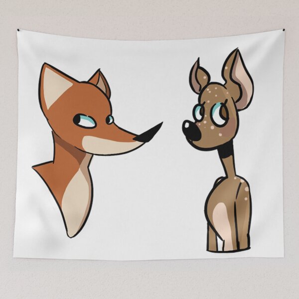 Aperçu de l'œuvre Un cerf et un renard créée et vendue par pumpkaboo.
