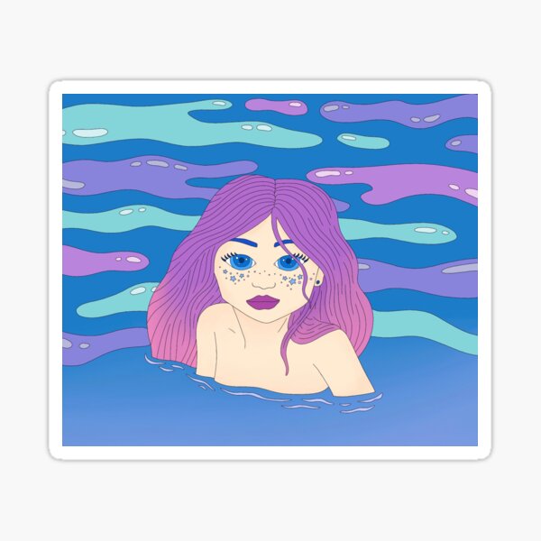 Blue Sparkling eyes Sticker