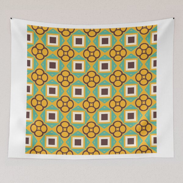 Item preview, Flowers and squares pattern designed and sold by lalylaura.