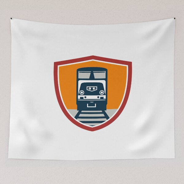 Item preview, Diesel Train Freight Rail Crest Retro designed and sold by patrimonio.
