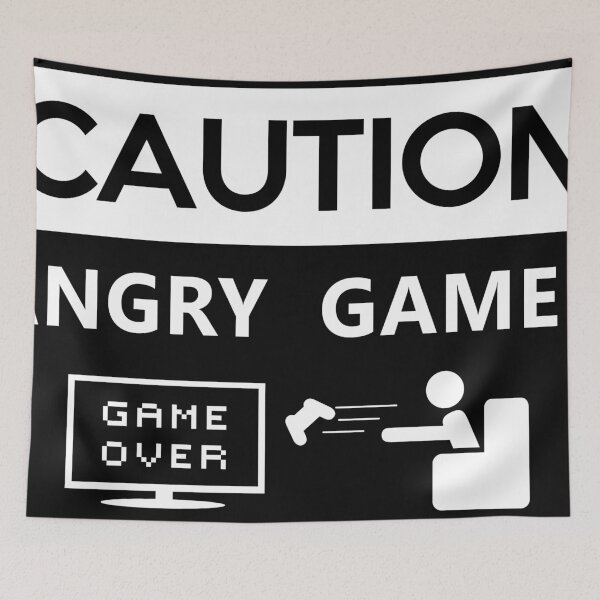Item preview, Game Over Caution Angry Gamer designed and sold by OpenLight.