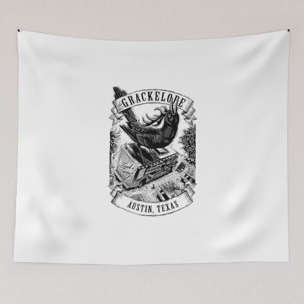 Item preview, The Grackelope (black and white banners) designed and sold by Jeff Crosby.