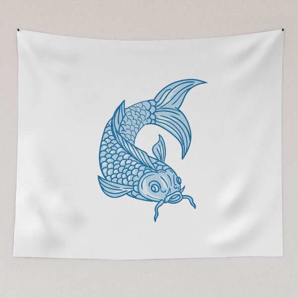 Item preview, Koi Nishikigoi Carp Fish Diving Down Drawing designed and sold by patrimonio.