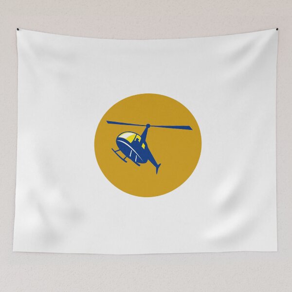 Item preview, Helicopter Chopper Flying Circle Retro designed and sold by patrimonio.