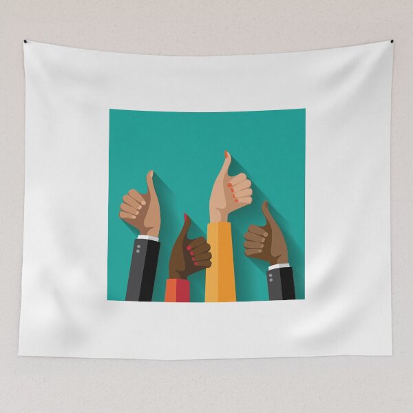 Item preview,  thumbs up flat design designed and sold by La Cartoonista.