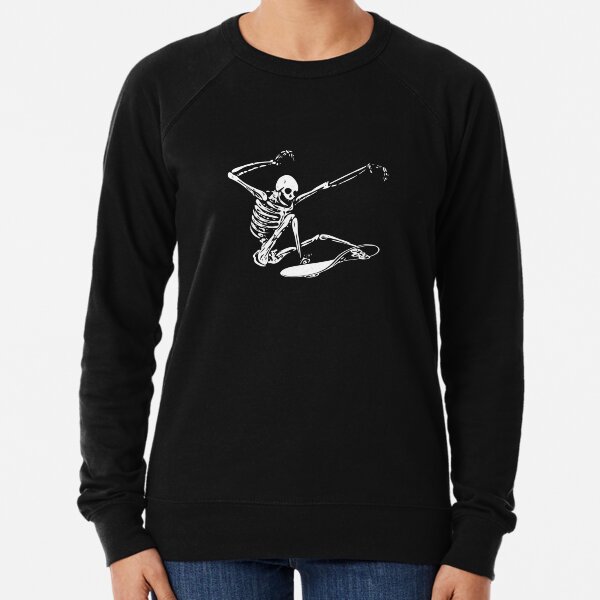 skateboarding skeleton Lightweight Sweatshirt