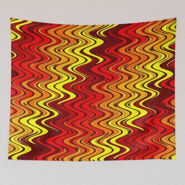 Item preview, WAVY-2 (Reds, Oranges & Yellows)-(9000 x 9000 px) designed and sold by coloraddicted.
