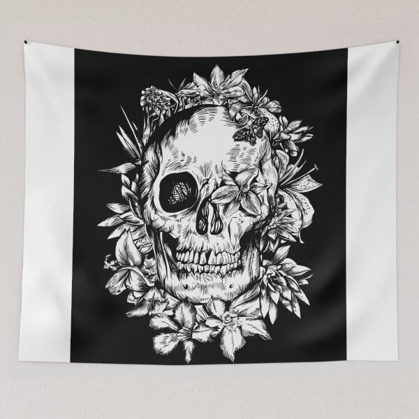 Item preview, floral skull 1 designed and sold by BekimART.