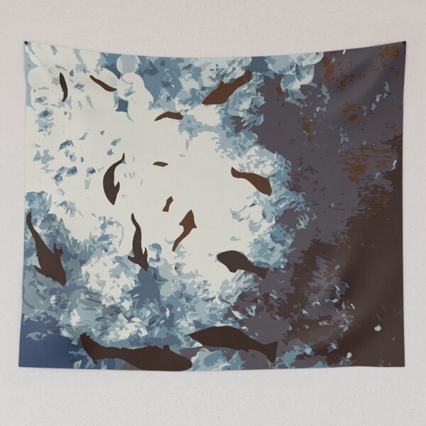 Item preview, Fish School Deep Water designed and sold by KitCatCards.