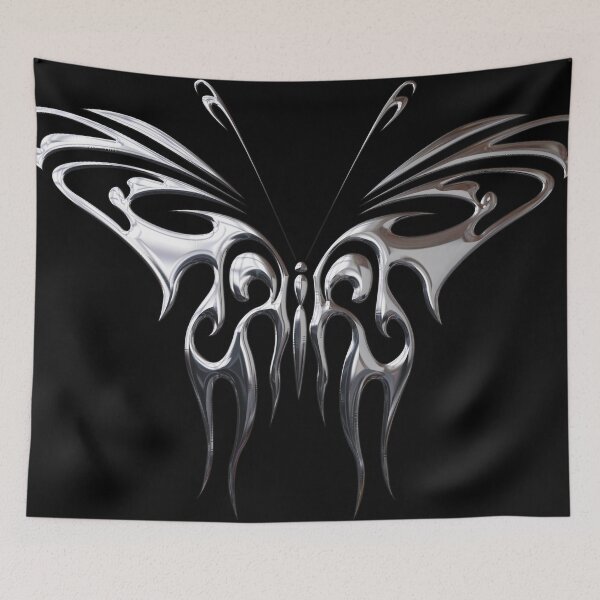 Item preview, Silver Butterfly On Black designed and sold by HumusArt.