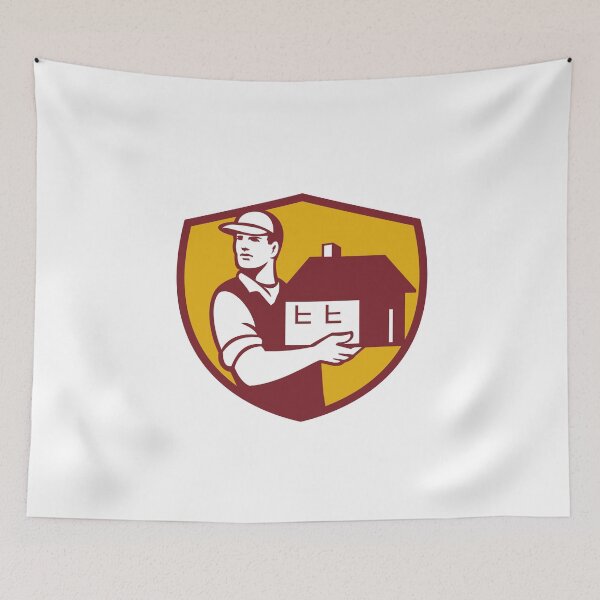 Item preview, Mover Handling House Crest Retro designed and sold by patrimonio.