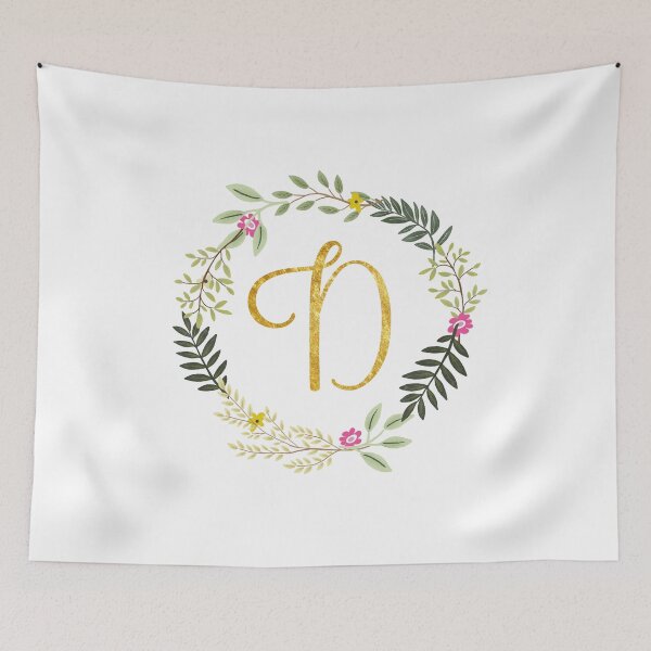 Item preview, Floral and Gold Initial Monogram D designed and sold by Chiccountry.