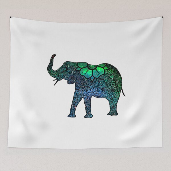 Item preview, Tribal Elephant - Blue/Green Galaxy 2 designed and sold by Femnar.