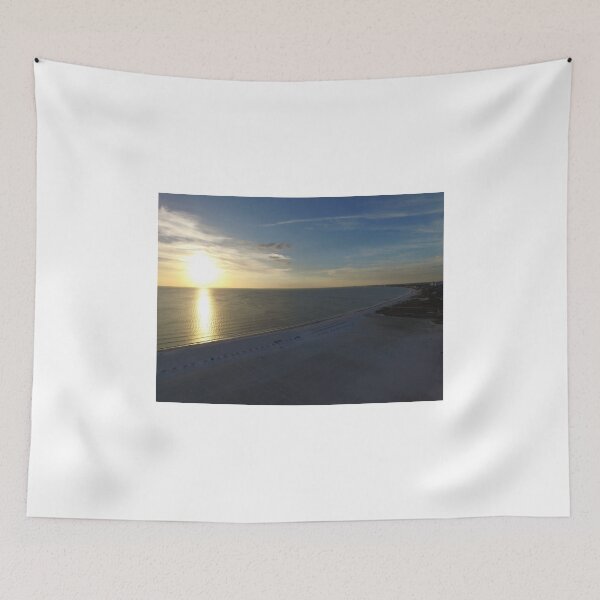 Item preview, Ft Myers beach FL at sunset from drone designed and sold by PugDronePhotos.