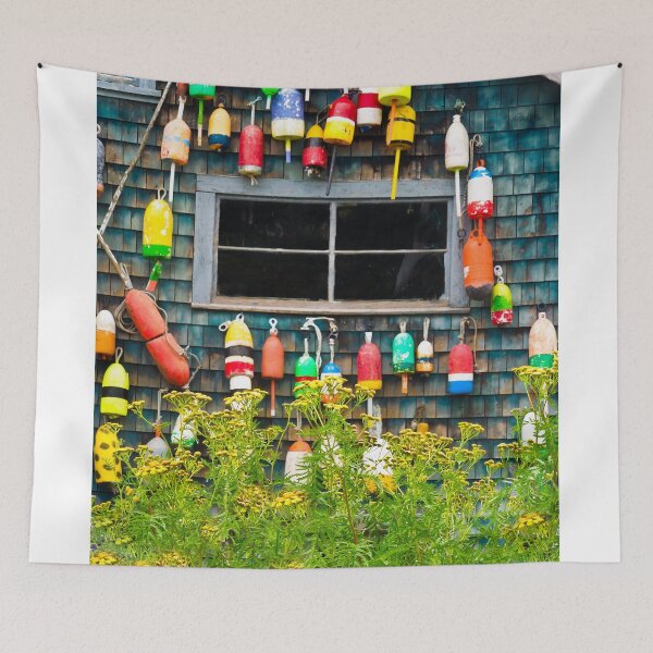Item preview, Hanging Fishing Buoy Art designed and sold by ginawaltersdorf.