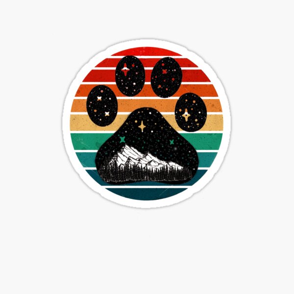 Item preview, Vintage Dog paw camping best gift for puppies lover  designed and sold by kimoufaster.