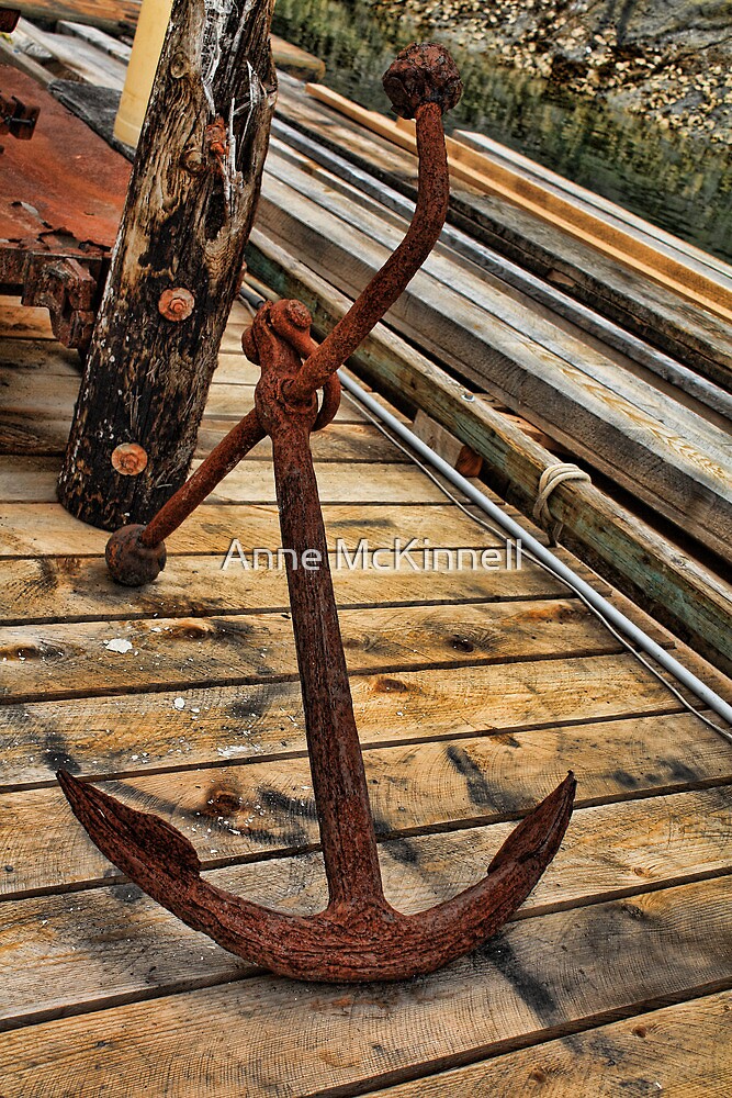 Rusty Anchor By Anne McKinnell Redbubble   Flat,1000x1000,075,f 