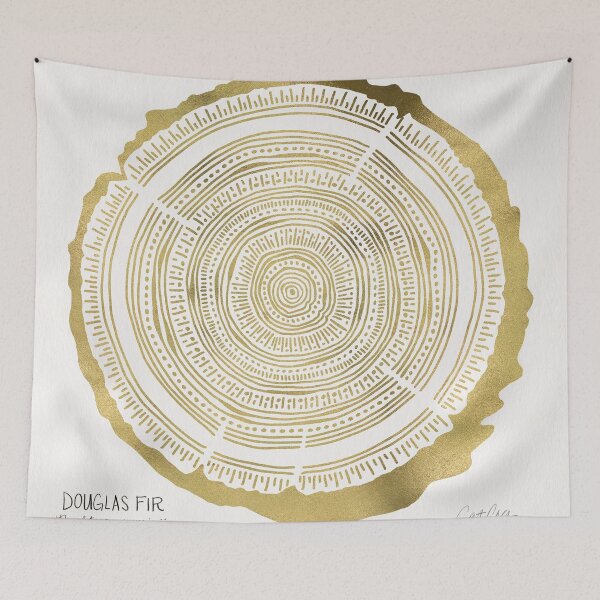 Item preview, Douglas Fir – Gold Tree Rings designed and sold by Cat Coquillette.