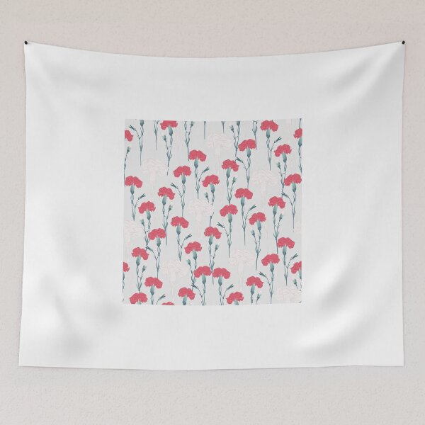 Item preview, pink carnation on pale blue designed and sold by youdesignme.