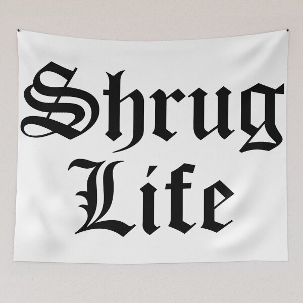 Item preview, Shrug Life - version 1 - black designed and sold by Supreto.