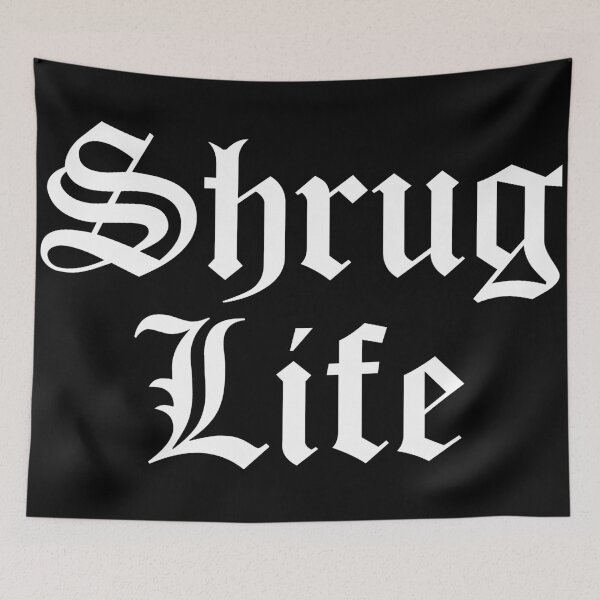 Item preview, Shrug Life - version 2 - white designed and sold by Supreto.