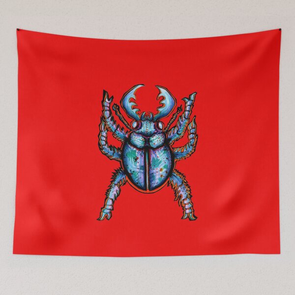 Item preview, Carabidae: Pincers Poised, Eyes Gleaming (RED VERSION) designed and sold by LeftHandedLenya.