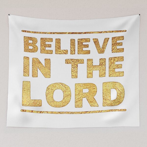 Item preview, Believe in the lord in gold foil (image) designed and sold by jazzydevil.