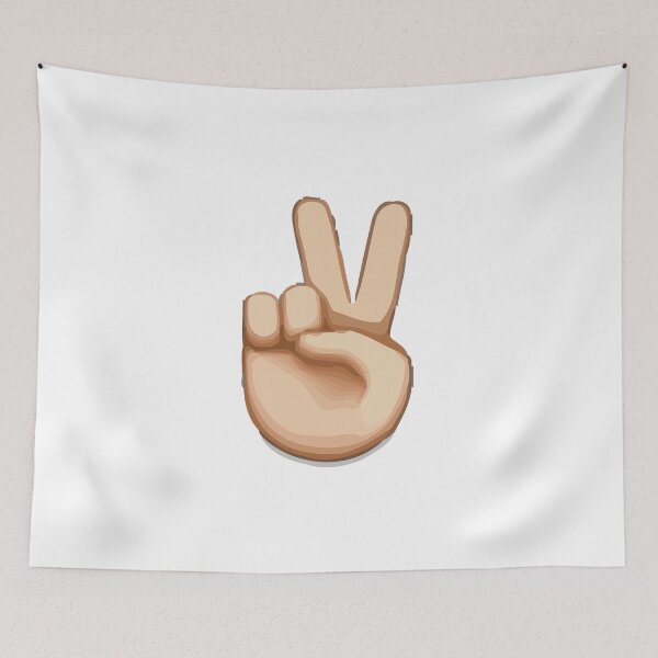 Item preview, Victory Hand Emoji designed and sold by Riemann.