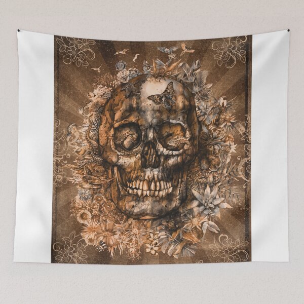 Item preview, floral skull 3 designed and sold by BekimART.