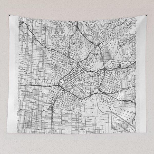 Item preview, Los Angeles Map Line designed and sold by HubertRoguski.