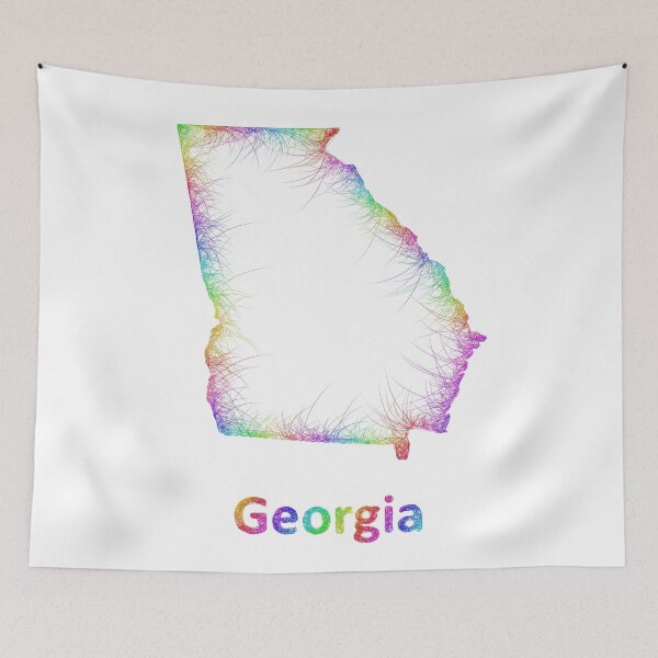 Item preview, Rainbow Georgia map designed and sold by davidzydd.