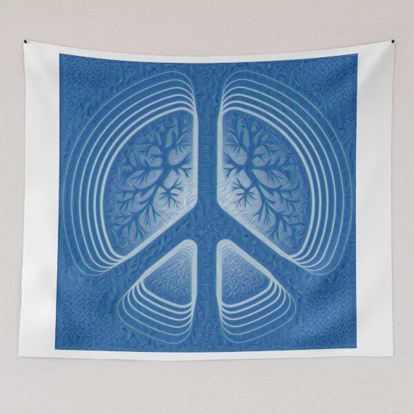 Item preview, Blue Hippy Peace Sign designed and sold by Urban Clothing.