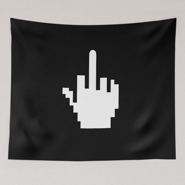 Artikelvorschau, Pixelated Mittelfinger entworfen und verkauft von Yipptee Shirts.