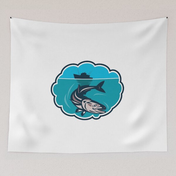 Item preview, Cobia Fish Fishing Boat Bubble Retro designed and sold by patrimonio.