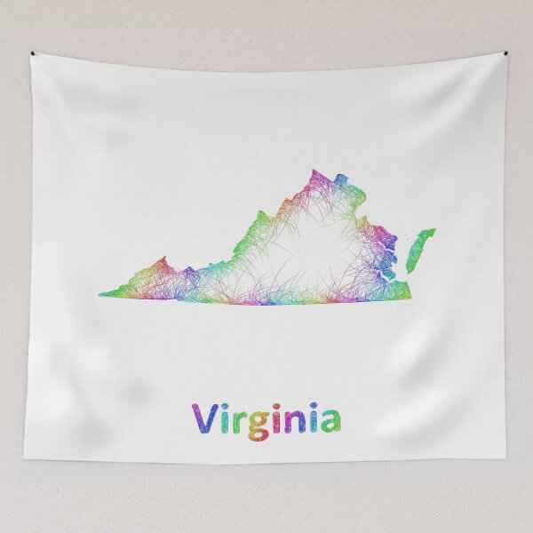 Item preview, Rainbow Virginia map designed and sold by davidzydd.