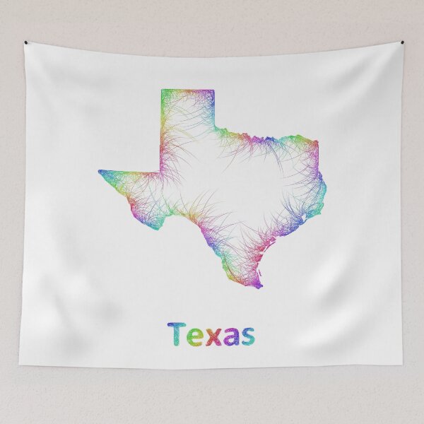 Item preview, Rainbow Texas map designed and sold by davidzydd.